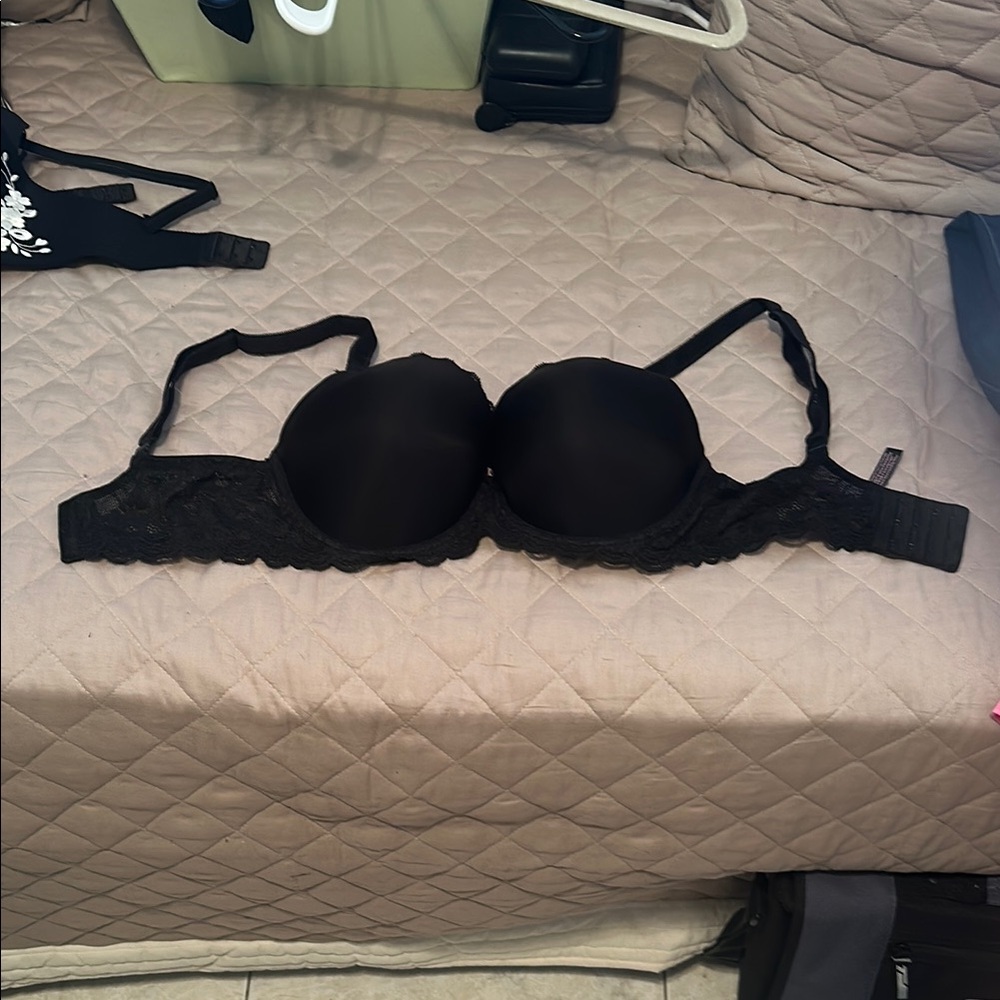 Victoria's Secret Black Push-Up Bra with Molded Cups